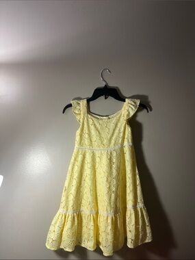 Janie and Jack Yellow Lace Ruffle Dress